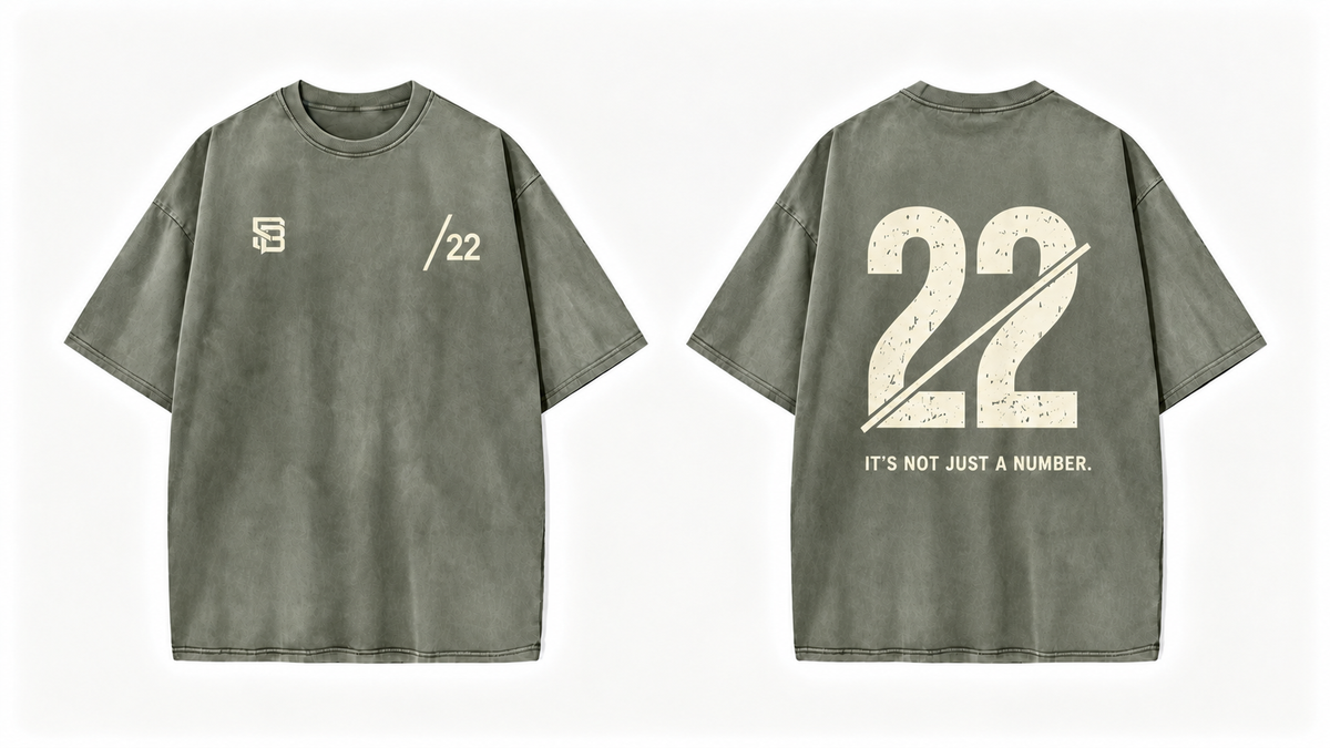Not Just a Number #22 — Washed Oversized Tee