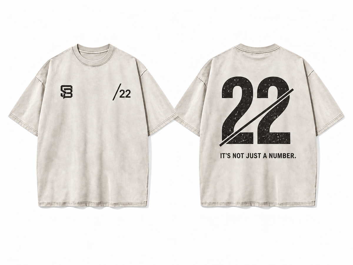 Not Just a Number #22 — Washed Oversized Tee