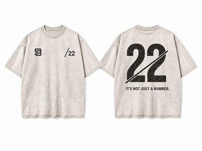 Not Just a Number #22 — Washed Oversized Tee
