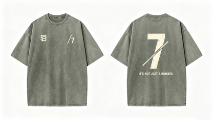 Not Just a Number #7 — Washed Oversized Tee
