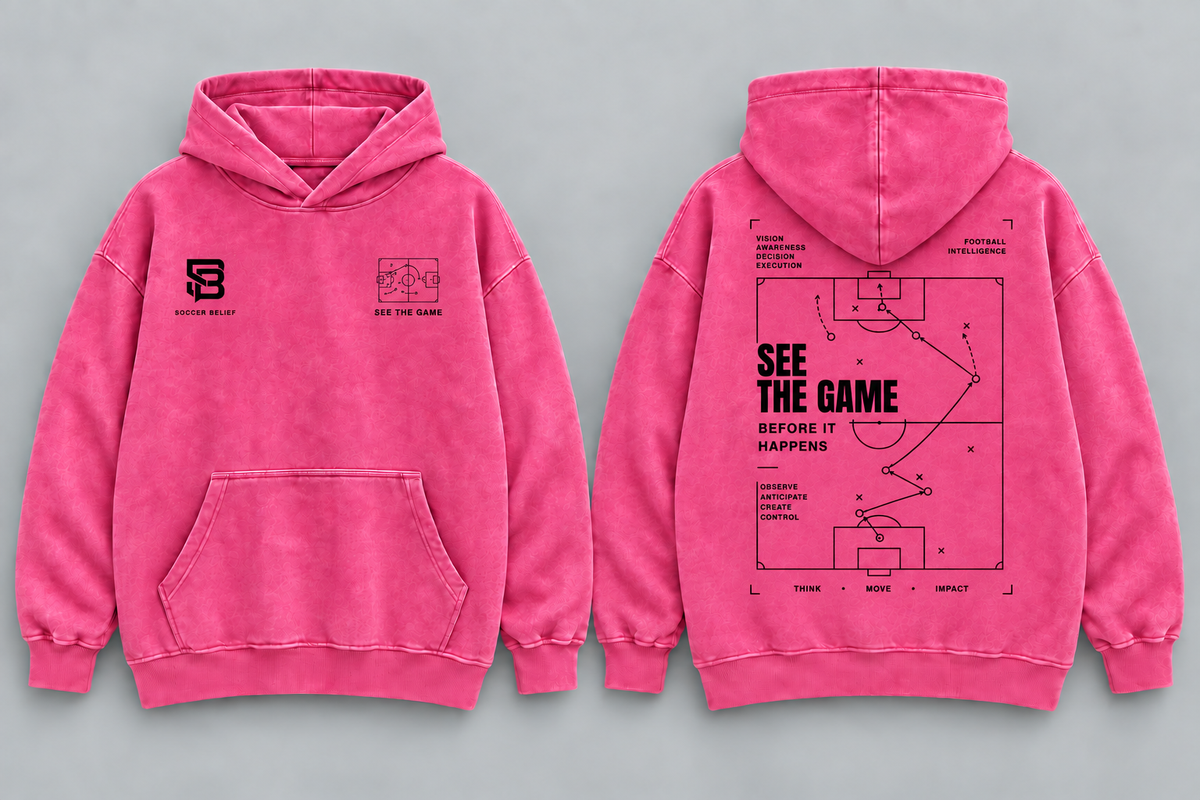 See The Game Before It Happens Washed Oversized Hoodie