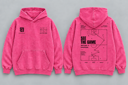 See The Game Before It Happens Washed Oversized Hoodie