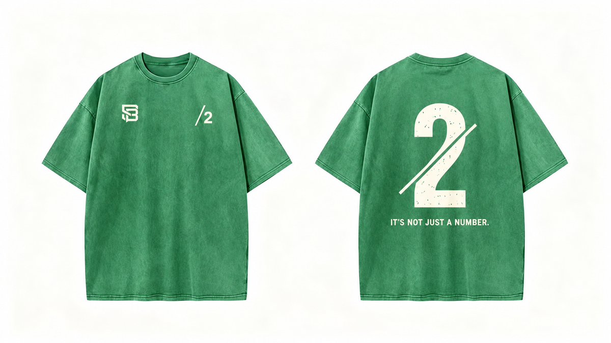 Not Just a Number #2 — Washed Oversized Tee