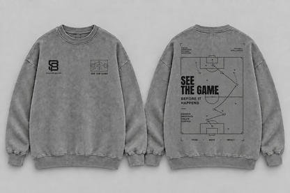 SEE THE GAME — Washed Oversized Crewneck
