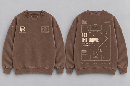 SEE THE GAME — Washed Oversized Crewneck