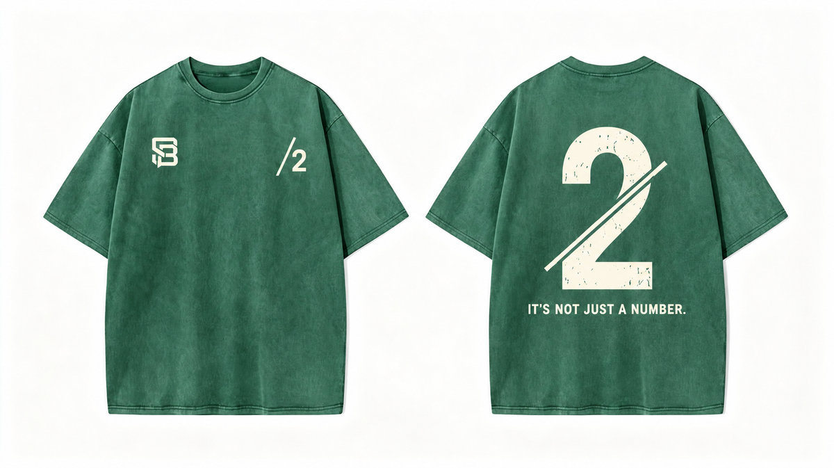 Not Just a Number #2 — Washed Oversized Tee