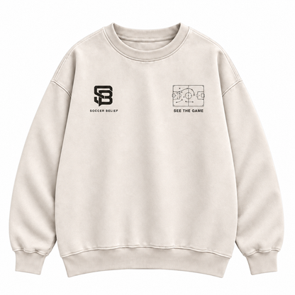 SEE THE GAME — Washed Oversized Crewneck