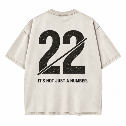 Not Just a Number #22 — Washed Oversized Tee
