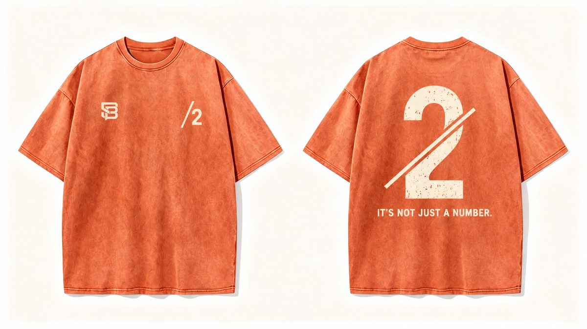 Not Just a Number #2 — Washed Oversized Tee