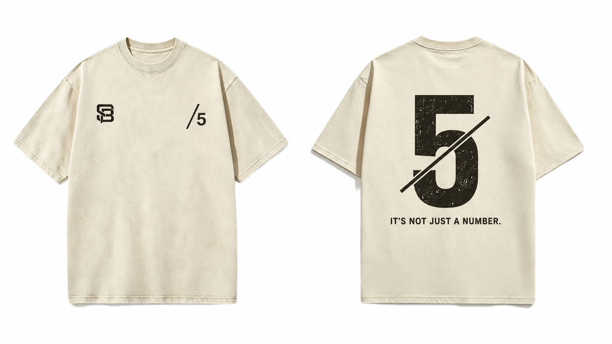 Not Just a Number #5 — Washed Oversized Tee