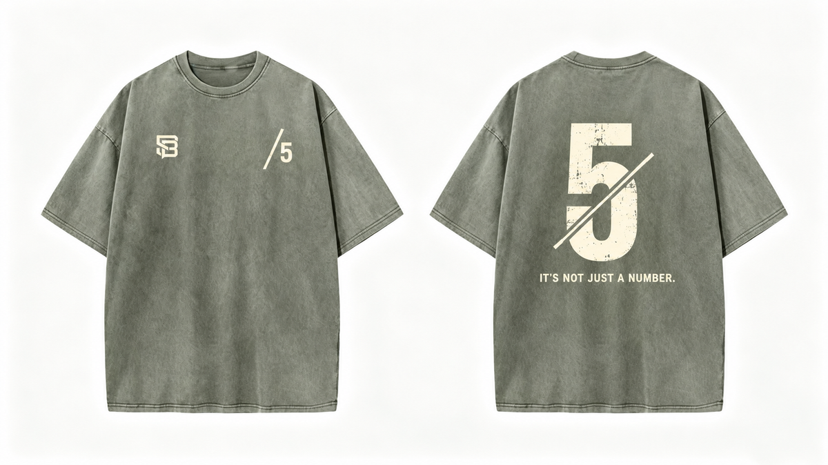 Not Just a Number #5 — Washed Oversized Tee