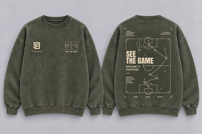 SEE THE GAME — Washed Oversized Crewneck