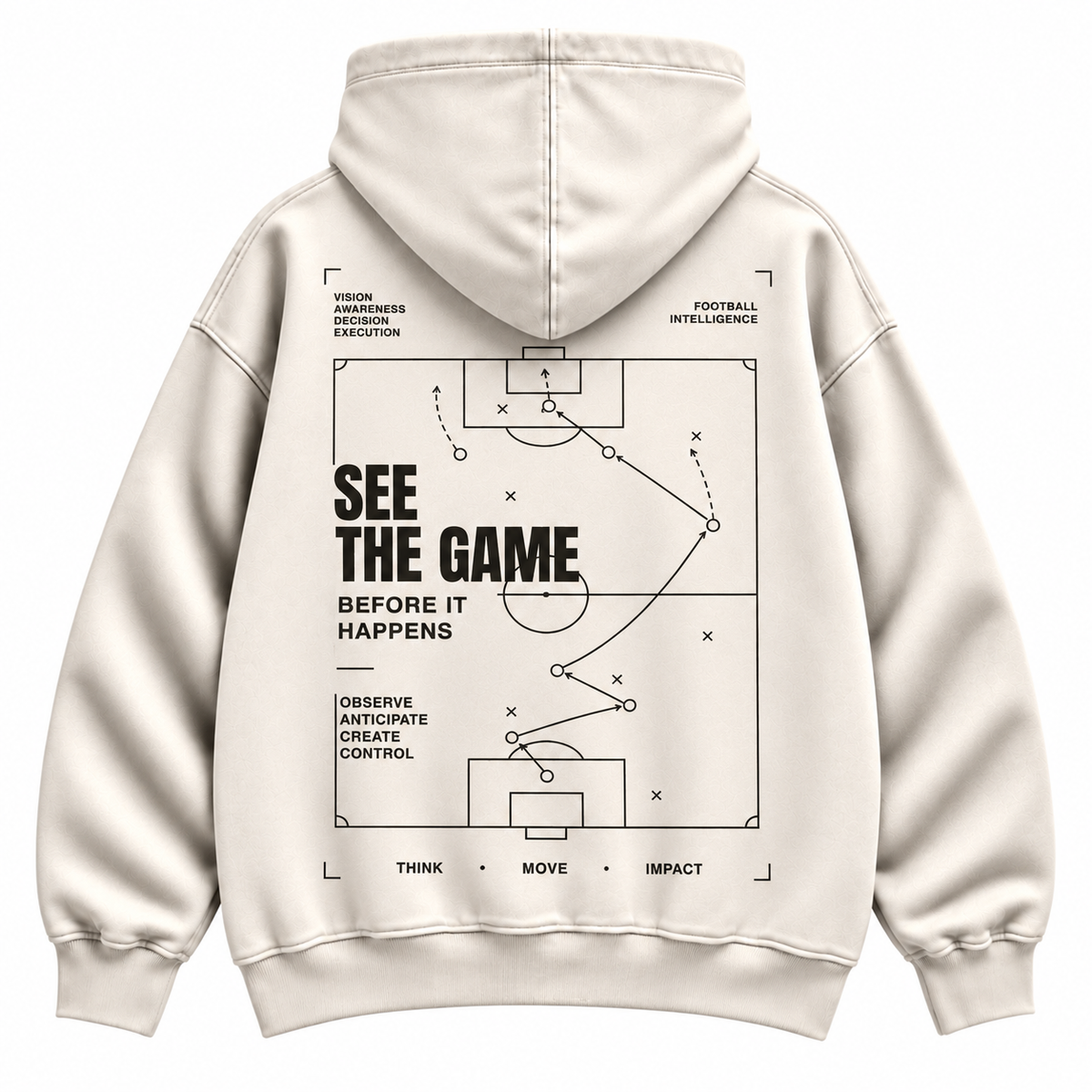 See The Game Before It Happens Washed Oversized Hoodie