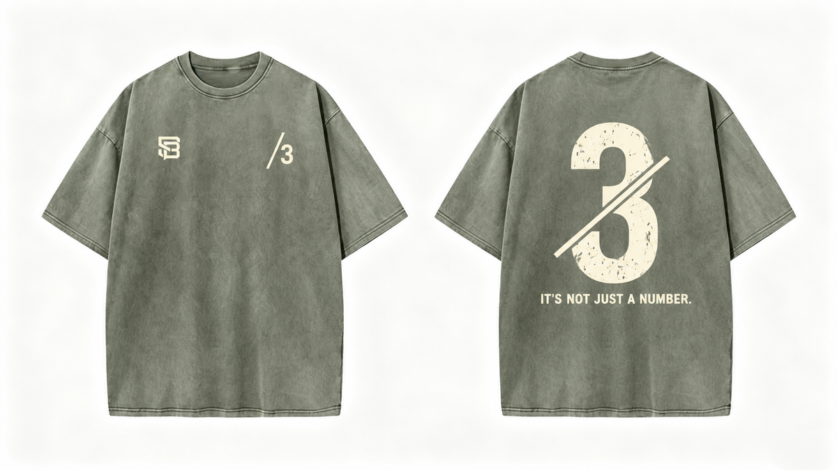 Not Just a Number #3 — Washed Oversized Tee