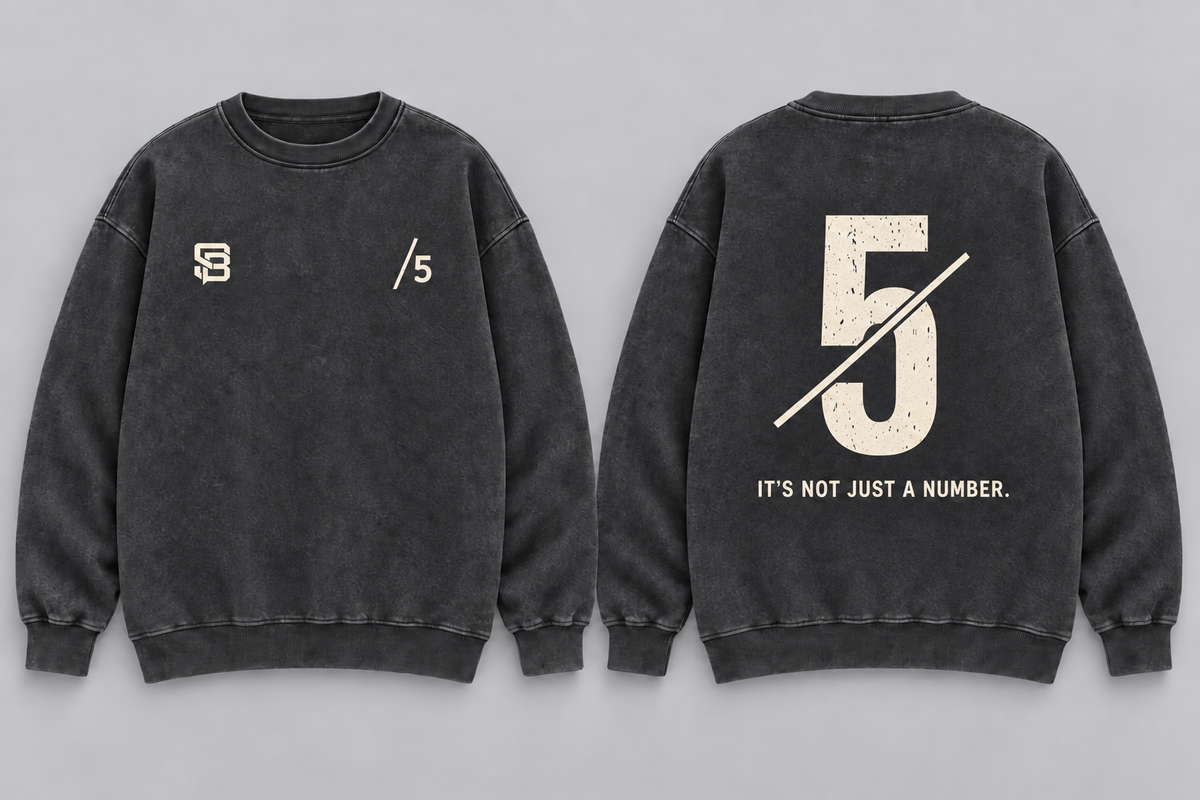 HOLD THE LINE — Washed Oversized Crewneck