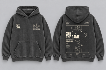 See The Game Before It Happens Washed Oversized Hoodie