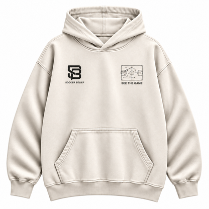 See The Game Before It Happens Washed Oversized Hoodie