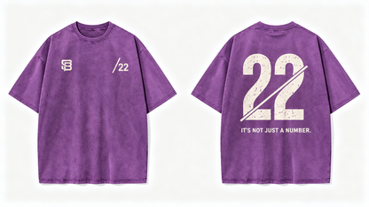 Not Just a Number #22 — Washed Oversized Tee