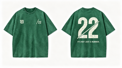 Not Just a Number #22 — Washed Oversized Tee
