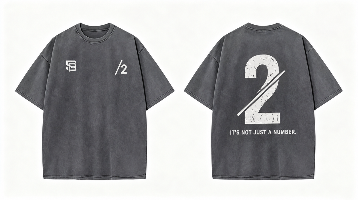 Not Just a Number #2 — Washed Oversized Tee