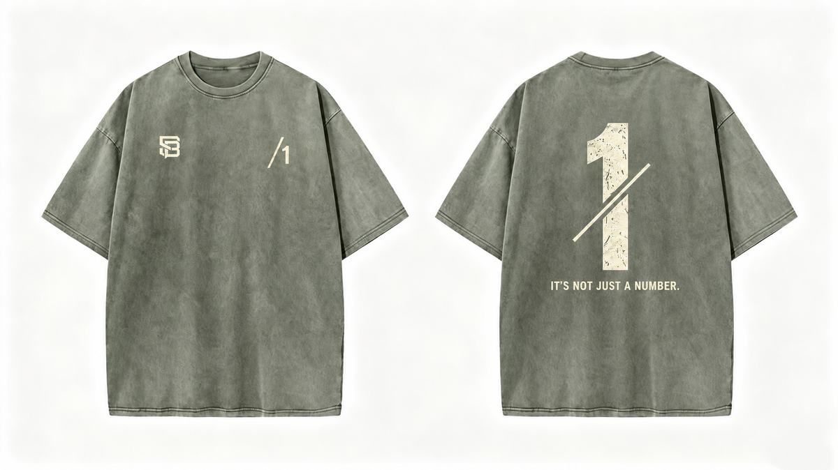 Not Just a Number #1 — Washed Oversized Tee