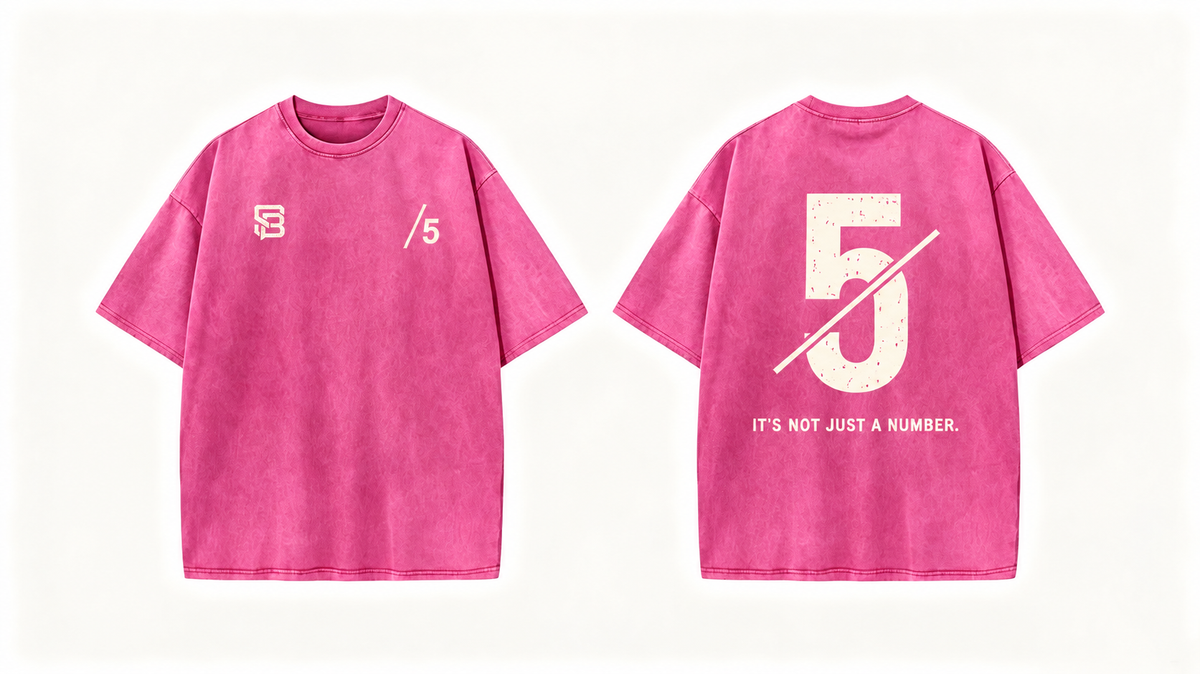 Not Just a Number #5 — Washed Oversized Tee