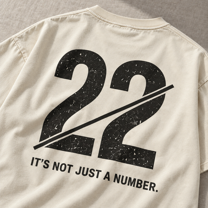 Not Just a Number #22 — Washed Oversized Tee