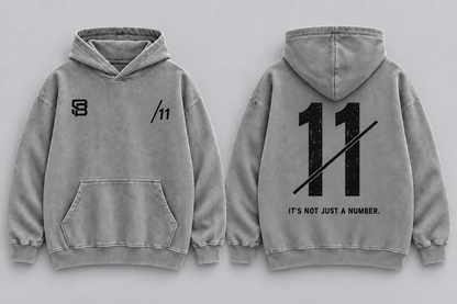 DOUBLE MARK 11 — Washed Oversized Hoodie