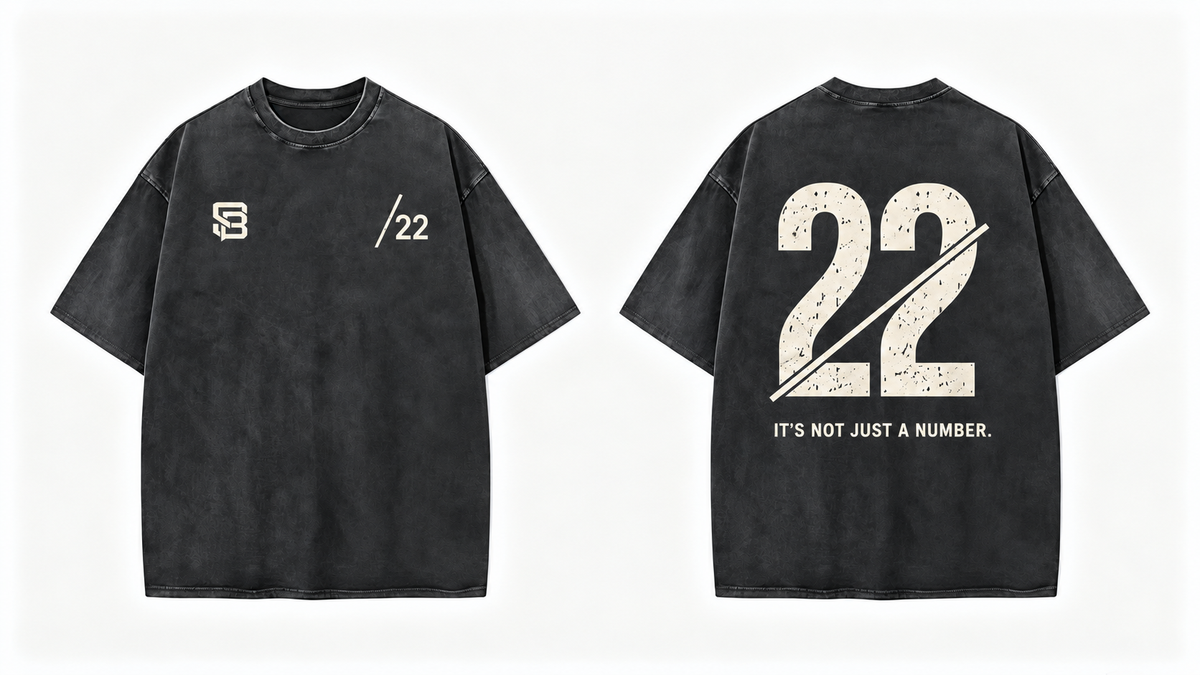 Not Just a Number #22 — Washed Oversized Tee