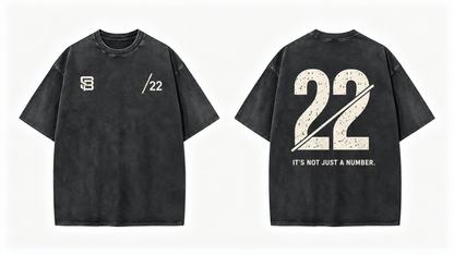 Not Just a Number #22 — Washed Oversized Tee