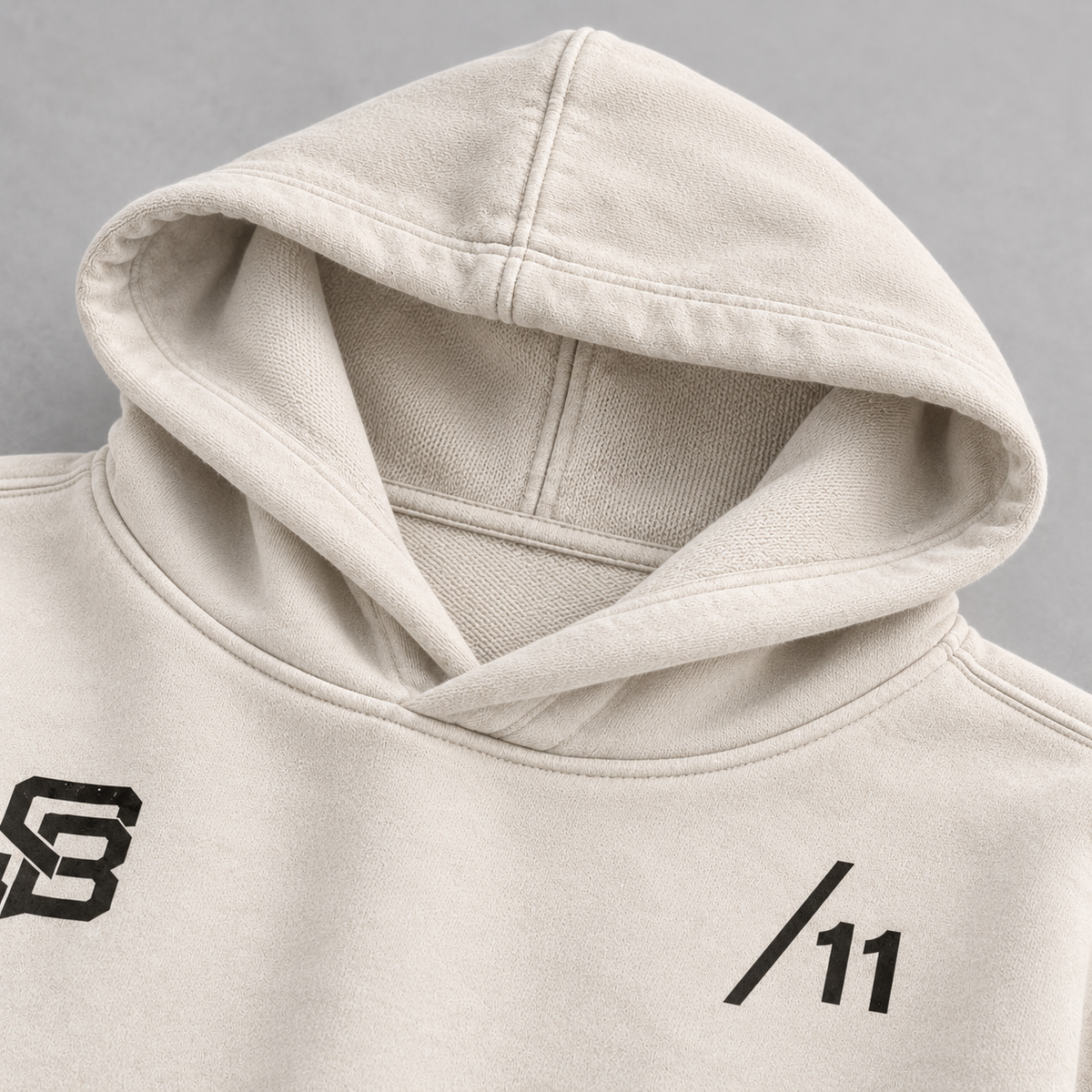 DOUBLE MARK 11 — Washed Oversized Hoodie