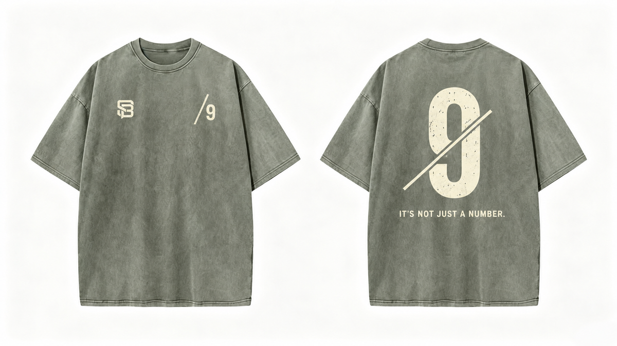Not Just a Number #9 — Washed Oversized Tee