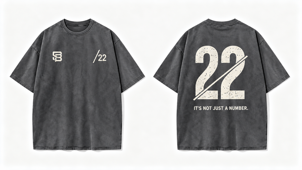 Not Just a Number #22 — Washed Oversized Tee