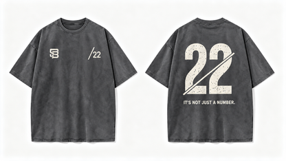 Not Just a Number #22 — Washed Oversized Tee