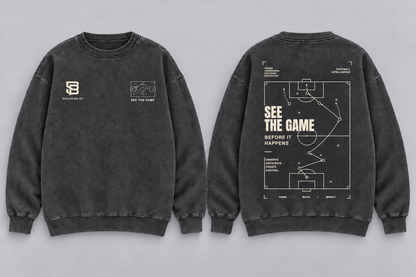SEE THE GAME — Washed Oversized Crewneck